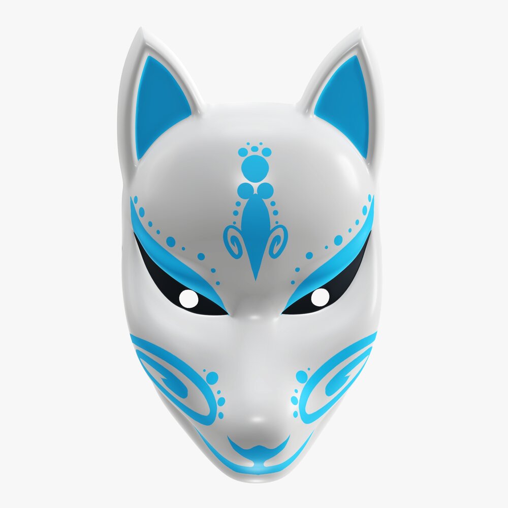 Japanese Fox Mask 02 3D-Modell