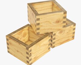 Japanese Wooden Box 3Dモデル