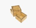 Japanese Wooden Box 3D 모델 