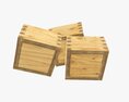 Japanese Wooden Box 3D модель
