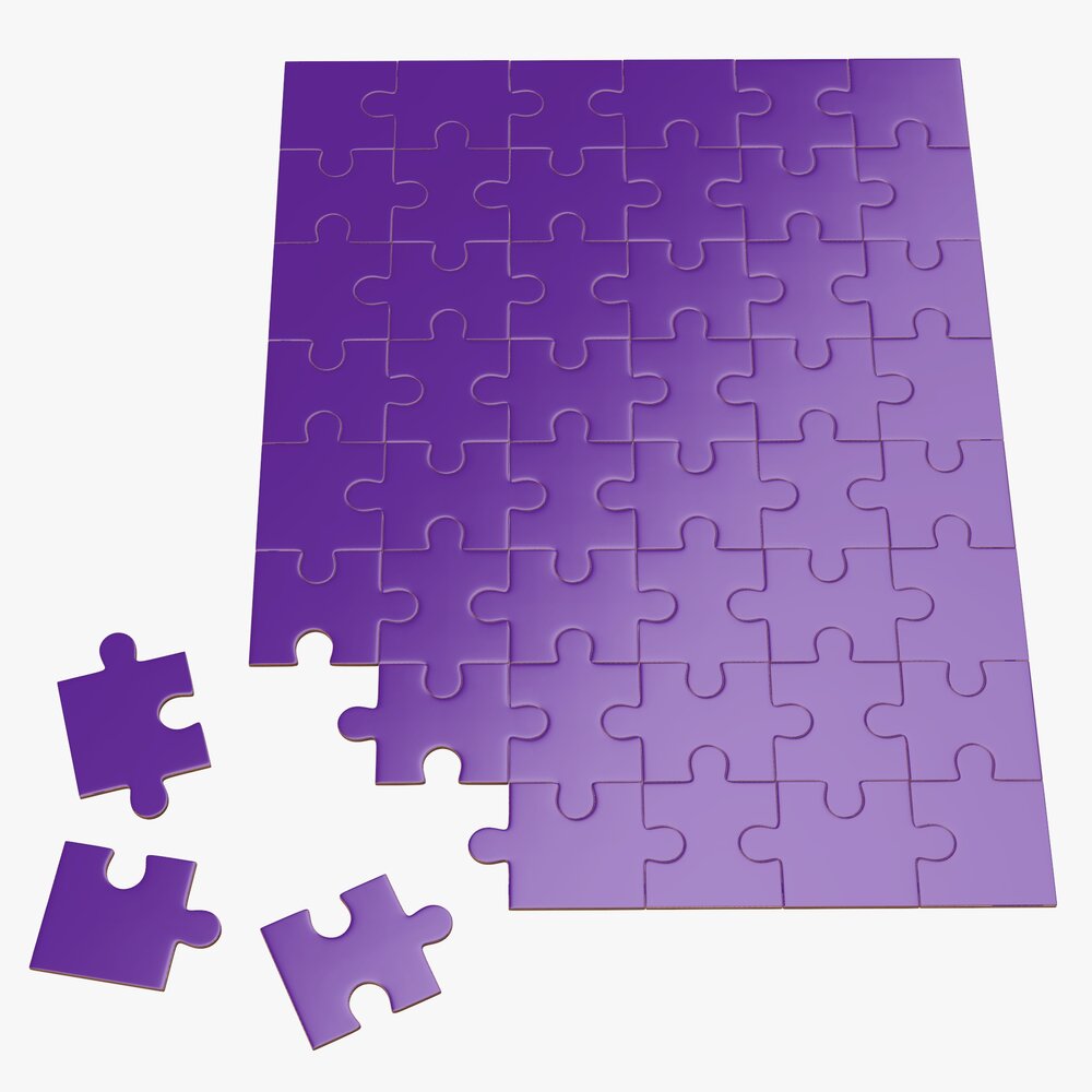 Jigsaw Puzzle 48 Pieces 02 3d model