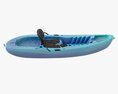 Kayak 02 With Paddle Modelo 3d