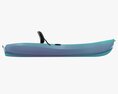 Kayak 02 With Paddle 3d model