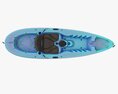 Kayak 02 With Paddle 3D модель