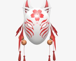 Kitsune Demon Fox Mask 3D model