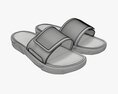 Mens Slides Footwear Sandals 01 3D модель