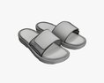 Mens Slides Footwear Sandals 02 3D модель