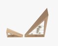Modern Christmas Tree Wooden 3D 모델 