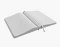 Notebook Hardcover With Strap Open 3D-Modell