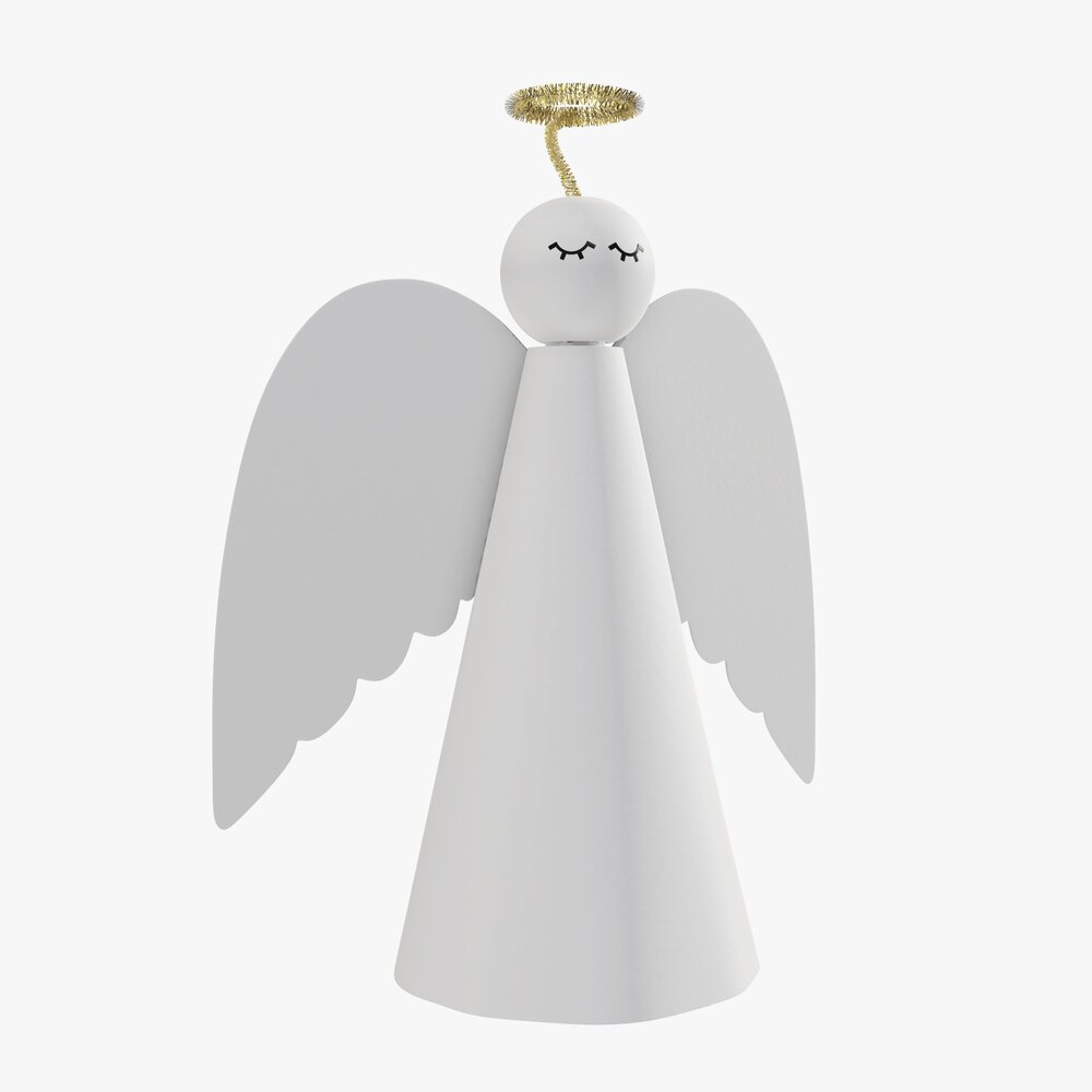 Paper Angel With Halo 3D model