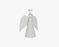 Paper Angel With Halo Modèle 3d