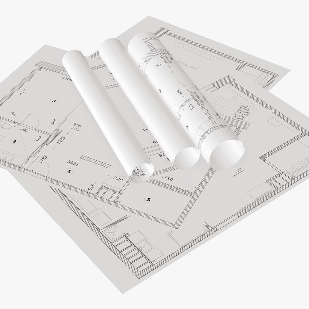 Paper Sheets And Scrolls 01 Modèle 3D