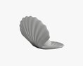 Pearl Inside Seashell 3Dモデル