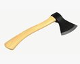 Carpenter Axe With Wooden Handle 3Dモデル