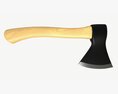 Carpenter Axe With Wooden Handle 3D-Modell