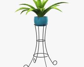 Potted Plant 04 On Console Modelo 3d