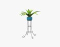 Potted Plant 04 On Console Modelo 3D