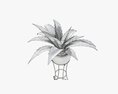 Potted Plant 04 On Console Modelo 3D