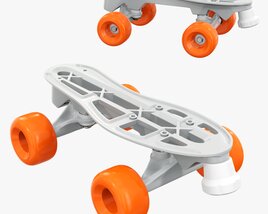 Quad Roller Skates Modello 3D
