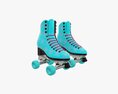 Quad Roller Skates With Boots 3d model
