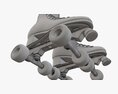 Quad Roller Skates With Boots Modelo 3D