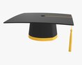Graduation Cap With Gold Tassel 3D модель