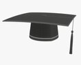 Graduation Cap With Gold Tassel 3d model