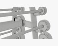 Rubber Barbell Set On Rack 3D модель