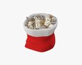 Santa Claus Christmas Gift Bag 04 With Gifts Modello 3D