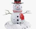 Snowman 01 Dirty 3Dモデル