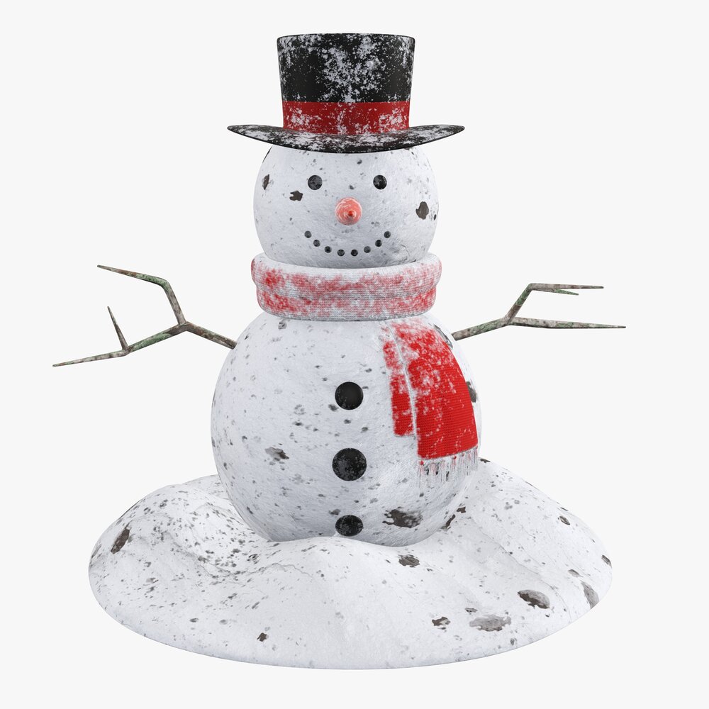 Snowman 01 Dirty 3D model