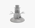Snowman 01 Dirty 3D 모델 