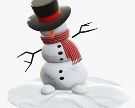 Snowman Dancing 3D model