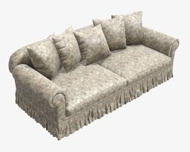 Sofa With Five Cushions Modèle 3D