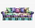 Sofa With Five Cushions 3D модель