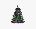 Stylized Christmas Fir Tree 02 3d model