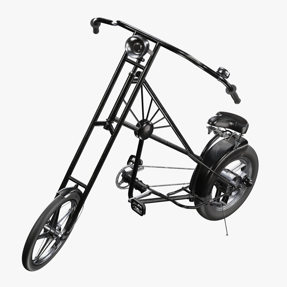 Stylized Vintage Bicycle 02 3D model