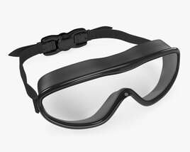 Swimming Goggles 01 Black Modello 3D