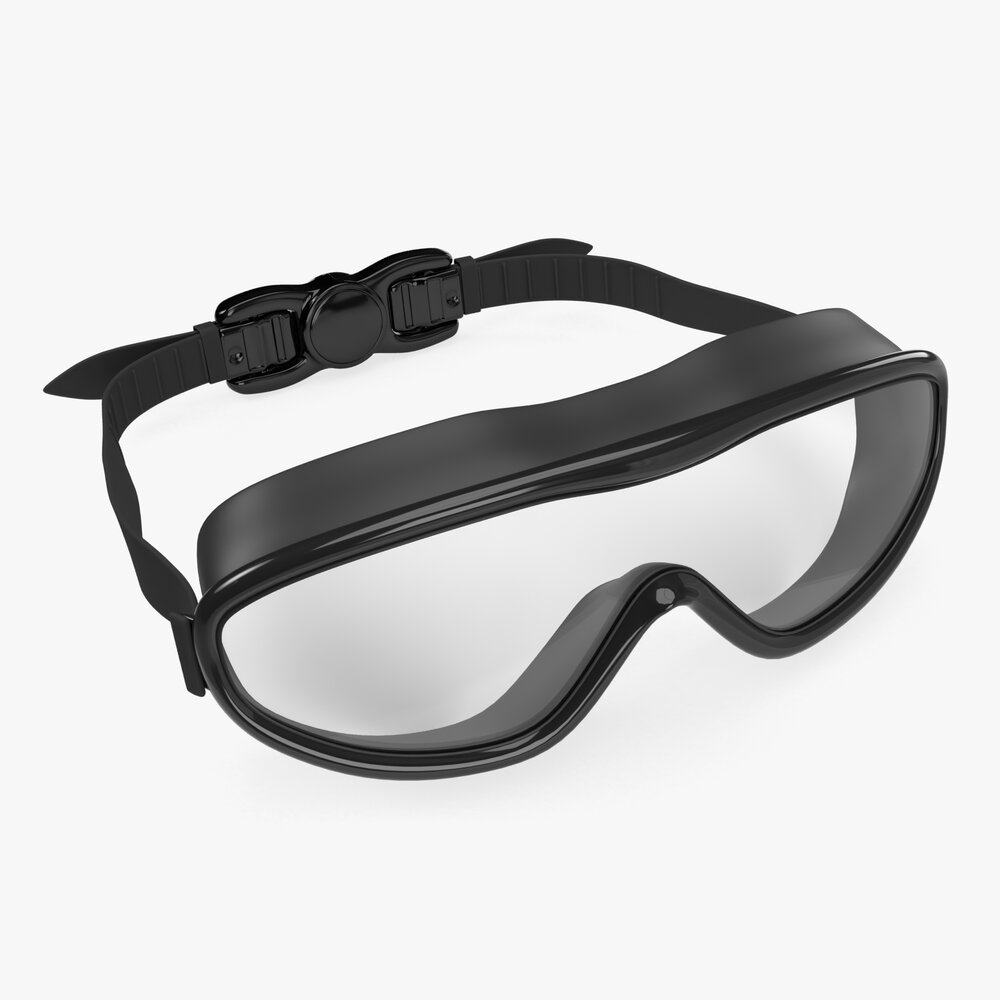 Swimming Goggles 01 Black 3D модель