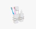 Toothbrush Set Cups Paste Holder 3D модель