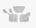Toothbrush Set Cups Paste Holder 3Dモデル