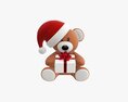 Toy Bear With Gift 3d model