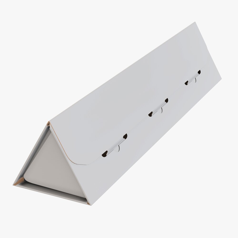 Triangular Tube Cardboard Box 3D 모델 
