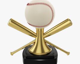 Trophy Baseball Ball Bat 3D模型