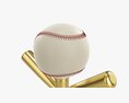 Trophy Baseball Ball Bat 3d model