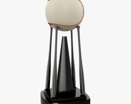 Trophy Baseball Ball Bat 02 3D model