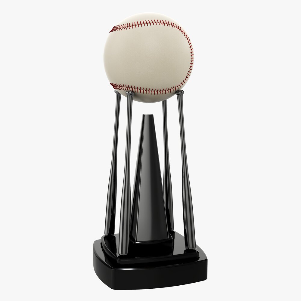 Trophy Baseball Ball Bat 02 3D model