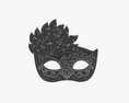 Carnival Venetian Mask 3D 모델 