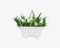 Tulip Composition In Bathtub 3D модель