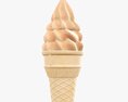Waffle Cone With Ice Cream 01 3D模型